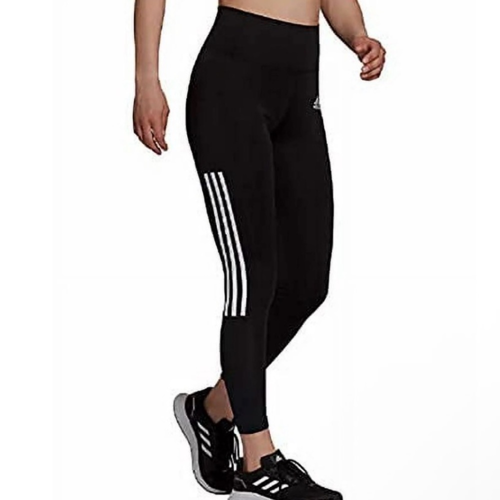 Adidas Black Tights with White Accents